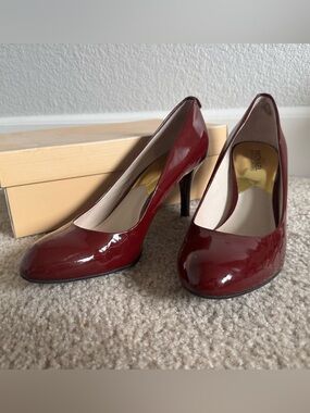 Michael Kors Deep Red Patent Leather Heel Pumps